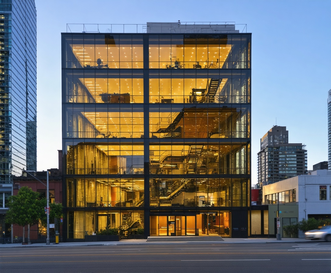 Здание офиса AI Track Institute в центре Сан-Франциско на Маркет-стрит